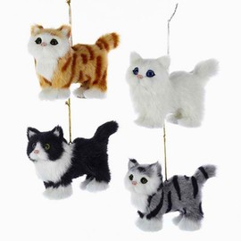 Kurt Adler Plush CAT Ornament 4A