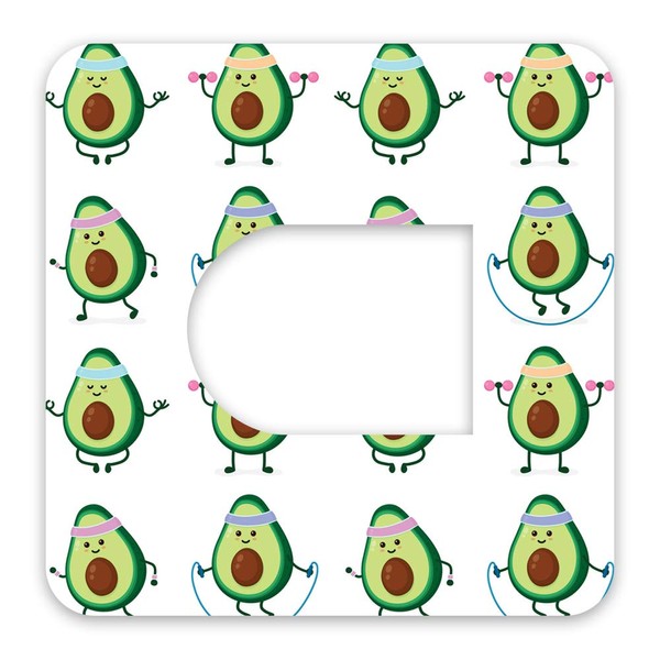 Omnipod Adhesive Patch Precut Avocado Design Adhesive Patches with Split Backing, Easy to Apply x 10 Pack