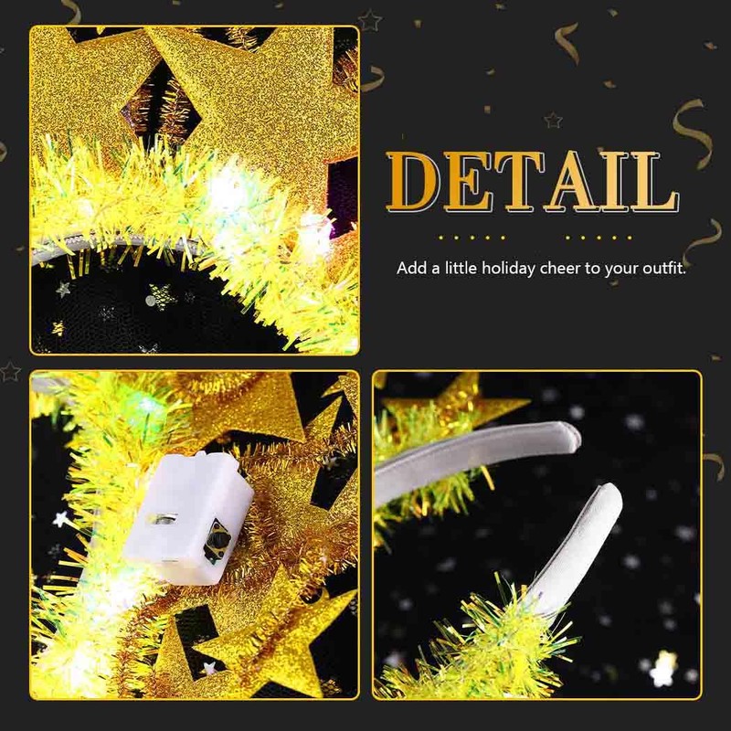 Zoestar - Diadema con luz de estrella, con luces LED,