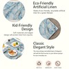Blue Marble Pattern Placemats Set of 6,Table Mats Non-Slip Heat
