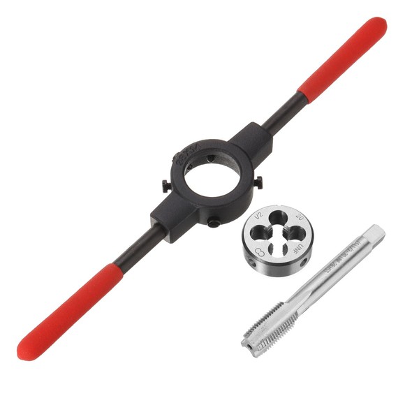 sourcing map 1/2-20 UNF Tap and Die Set 38mm Round