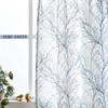 FMFUNCTEX White Valance Curtains for Windows Print Tree Branch Semi-Sheer