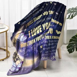 Vetbuosa Daughter Gifts from Mum - Fleece Blanket Hug to My Daughter, Daughter Birthday Gifts, Gifts for Daughter Blanket, Wedding Gifts for Daughter, Throw Blanket 152x127cm