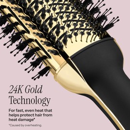 HOT TOOLS 24K Gold Blow Dryer Brush, Round Brush Blow Dryer for Salon-Worthy Blowouts in One Step, Fast Styling & Long-Lasting Results