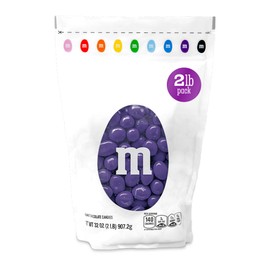 M&M’S WORLD Peanut Purple Chocolate Candy-2lbs of Bulk Candy in Resealable Pack for Easter,Candy Buffet,Birthday Parties,Theme Meetings,Candy Bar,Sweet Stuff for DIY Party Favors or Edible Decoration