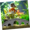 Sosoport Stone Bridge Ornament for Fish Tanks Aquarium Decor Landscape