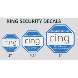 Ring Doorbell Decal Sticker Security Camera Door Window Decal - 4.5"