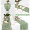 8 Pack Sage Green Cheesecloth Table Runners 20x120 Inch Gauze