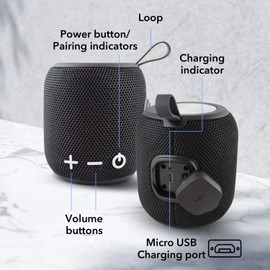 Outstyle Portable Speaker - 6 Hours Playtime Bluetooth Wireless Portable Speaker | IPX7 Waterproof Wireless Bluetooth Speaker for On The Go Listening | Rechargeable Travel Speakers with Bluetooth