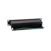 Equip 326623 12-Port Cat.6A Shielded Patch Panel, 10", Black