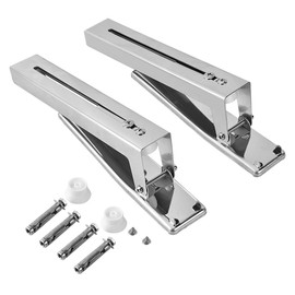 Microwave Oven Wall Stand, 2Pcs Stainless Steel Wall Mounted Microwave Oven Rack Shelf Sturdy Foldable Stretch Oven Bracket Holder for Home Office