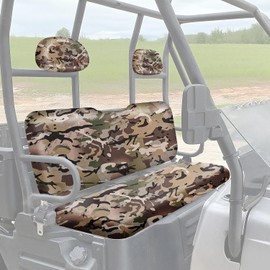 UTV Seat Covers Fit for Polaris Ranger 500 700 800 2002 2003 2004 2005 2006 2007 2008, Waterproof 1680D Durable Fabric-Camo