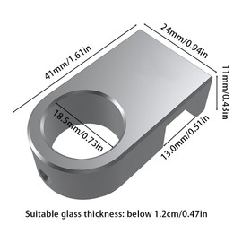 MiOYOOW Tube Fixture Holder, Mini Aquarium Fixing Clamp Anti Overflow Aquarium Pipe Clip with Screw & Screwdriver for Fish Tank Aquarium (L)
