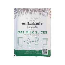milkadamia Oat Milk Slices, 20 Slices (Makes 8 Fl Oz Per Slice), Shelf Stable Plant Based Milk, Just Blend with Water, Dairy & Lactose Free, Vegan, Sustainable Packaging