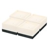 sourcing map 4Pcs Bed Risers, Square Heavy Duty Stackable Lift
