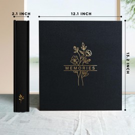 Holoary Photo Album 4x6 500 Photos, 500 Pockets Picture Album, Linen Fabric Cover Big Picture Book for Photos, 4x6 Photo Albums for Memories Family Weddings Travel(Black)