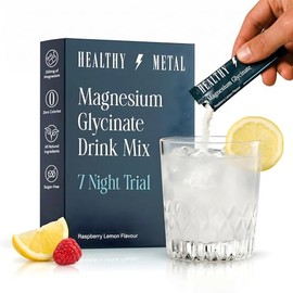 Magnesium Drink Mix Sachets for Sleep, Relaxation & Daily Support, Magnesium Glycinate Powder, Raspberry Lemon Flavour, Easy to Mix Supplement, 7 Sachets