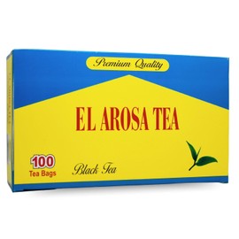 El Arosa Alarousa Al Arousa Premium Fine Black Tea ElArosa Indian Kenyan Egyptian Dust Egypt Arabian Strong Rich Pure Oriental Natural Taste Loose Breakfast a Taste Of Egypt Kosher Halal ( 100 Tea Bag ) شاى العروسة حلال