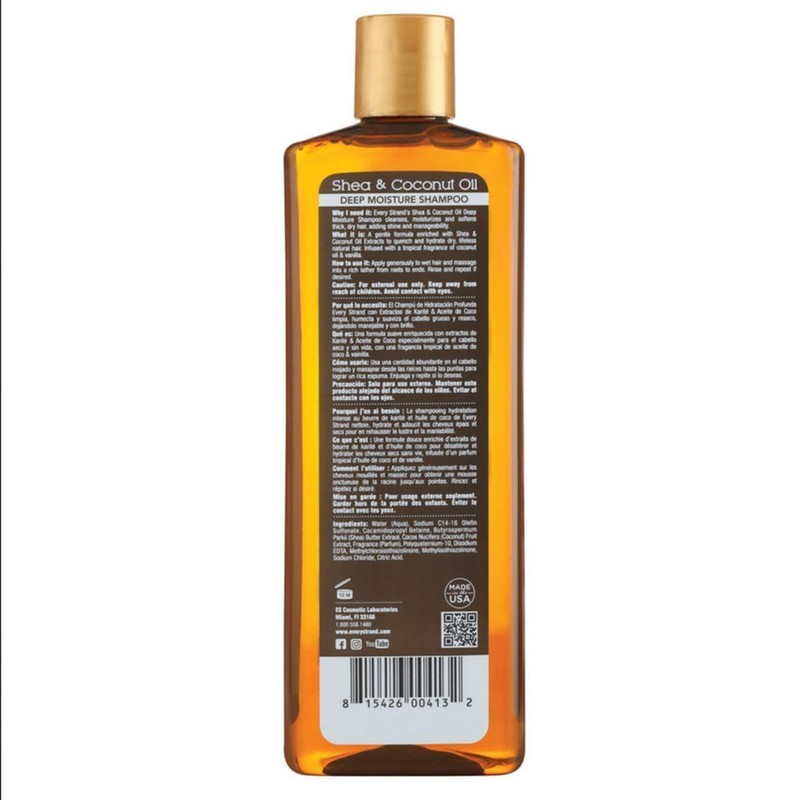 Every Strand Shea & Coconut Oil Deep Moisture Shampoo, 13.5