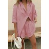 Fixmatti Summer Shorts Set Women 2 Piece Outfits Button Down