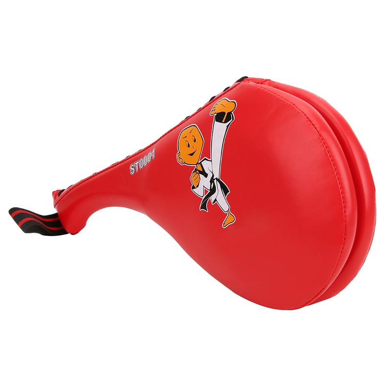 ST0001 PU Leather Red Children Taekwondo Boxing Hand Foot Pad