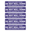 Do Not Roll Down Sticker,1x4inch 100pcs Do Not Roll Down