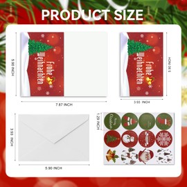 Syunyin Christmas Cards with Envelope Set of 12 - A6 Folding Cards Christmas Greeting Cards Christmas Cards Christmas Cards Christmas Gifts for Friends and Family Christmas Scenes with 12 Designs