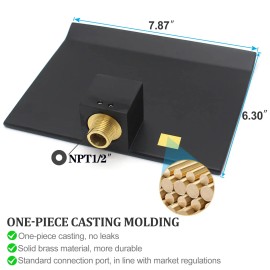 In Wall Concealed Basin Faucet Matte  Black  Waterfall Split Faucet All Copper Main Body FaucetColor: Black, Bath & Shower Faucet Type: Shower Sets