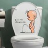 Cartoon Villain Toilet Stickers, Clean Your Piss Funny Decals, Waterproof