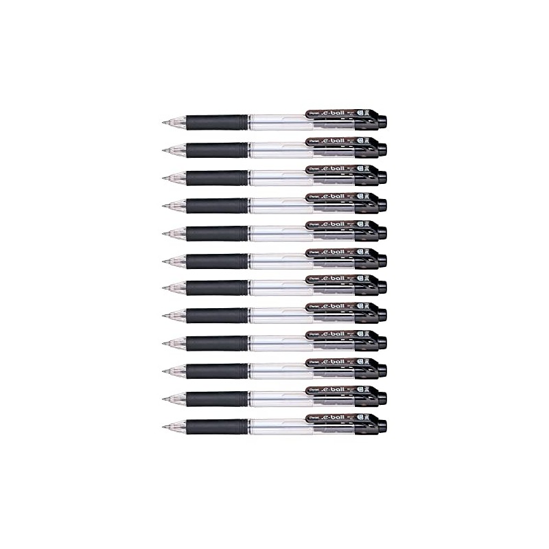 Pentel 0.7mm Tip E-Ball Retractable Ballpoint Pen - Black