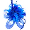 Ladies Beaded Feather Fascinator Clip/Headband Weddings, Races, Royal Ascot (Royal