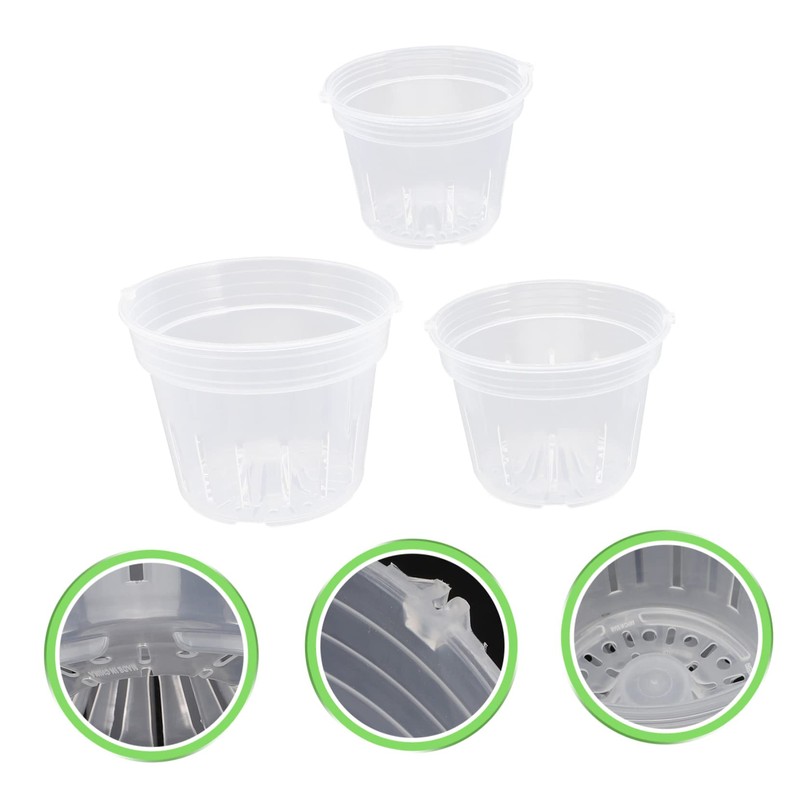 Kisangel 9pcs Orchid Pots Use Breathable Design Drainage Holes for