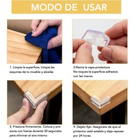 Timotech Paquete de 8 Protectores de Esquina de Muebles, Protector de Esquina de Silicona para Bebé, Protector de Esquina Transparente para Muebles, Seguridad para Bordes de Mesa y Esquinas Afiladas