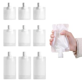 9 Pcs Portable Travel Fluid Bags Transparent Travel Fluid Dispensing Packing Bag Clamshell Travel Fluid Pouches for Toiletries Lotion Shampoo Hand Soap (30ml/50ml /100ml)