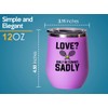 Bubble Hugs Tennis Pink Edition Wine Tumbler 12oz - Love
