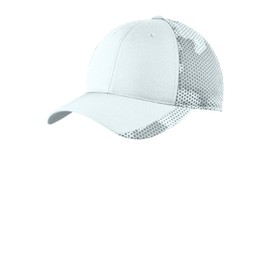 SPORT-TEK CamoHex Cap. STC23 White