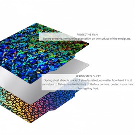 Build Plate 430x430mm for LabNeptun 3 Max Neptun 4 Max Anycubi Kobra Max/Anycubi Kobra 2 Max Creality CR-6 Max Print Bed (Rainbow Confetti PEF+Kaleidoscope PEK)