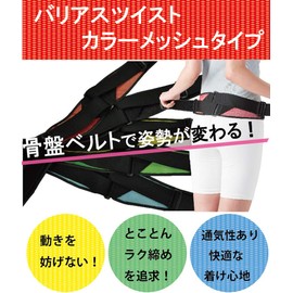 Bonbone Pelvic Belt Barrier Twist Color Mesh Type Black LL