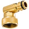 Poppstar Rotatable 90 Degree Angle Hose Connector Brass (3/4 Inch)