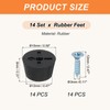 PATIKIL Rubber Feet Furniture Feet Pads 15x12x8mm Anti-Vibration Anti-Slip Bumper