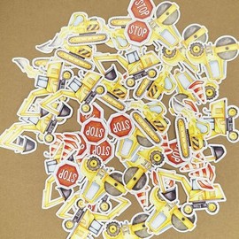 100PCS Construction Confetti, Truck Birthday Decoration Confetti Heavy Trucks Party Decoration for Boy Girl Transportation Theme Birthday Baby Shower Party