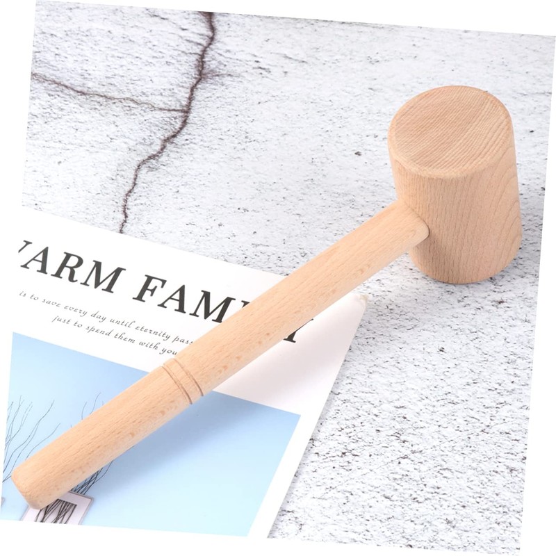 TOVINANNA Solid Wood Carving Hammer Crab Mallets Wood Hammer Food