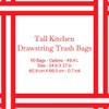 Generic Tall Kitchen Drawstring Waste Bags, 50 Count (Pack of
