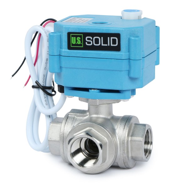Electric 3 Way Ball Valve - Heavy Duty Multi-Purpose L