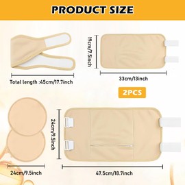 6 Stück Rizinusöl Packung Kit, Castor Oil Pack Wrap Kit, Wiederverwendbare Castor Oil Pack Kit, Rizinusöl-Packung Wrap, Wasserdicht Rizinusöl Packungen Set, Organic Castor Oil Pack, Für Wade, Nacken