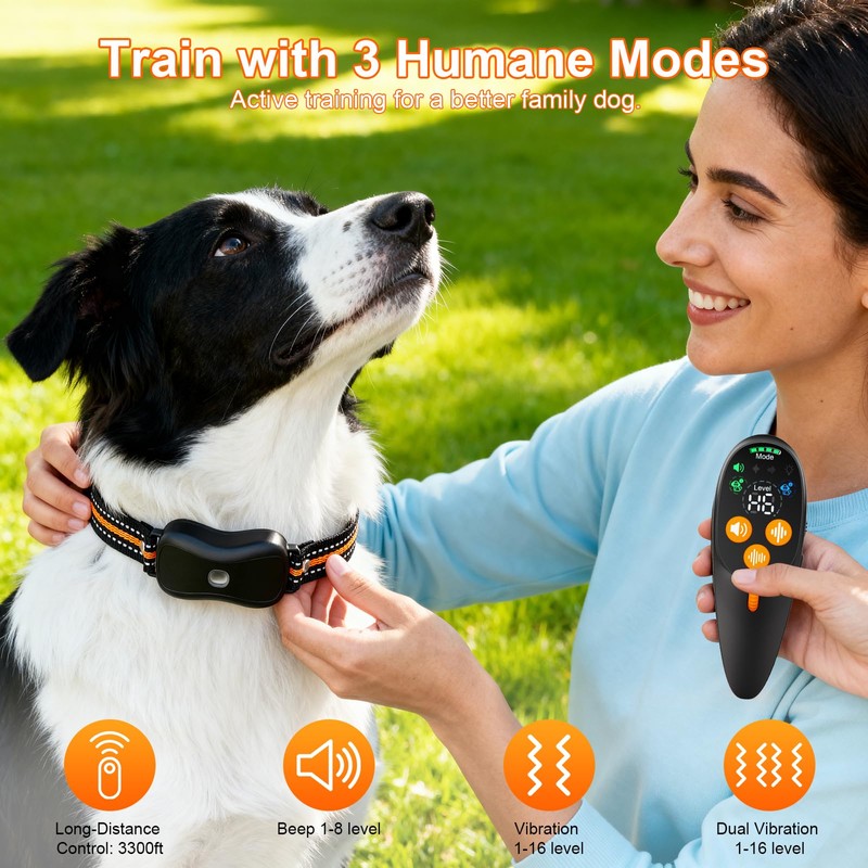 HOMELYLIFE Remote Dog Training Collar – Anti Bark, No Shock,