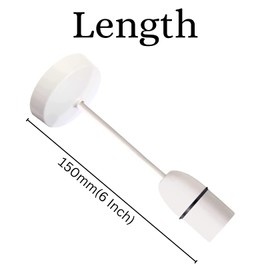 Pack of 2 - Vintage lamp - Rose Light - Lamp Base - Plastic Lamp Hanging Light for Living Room, Dinning Room and Bedroom Ceiling Lights Home Décor- White