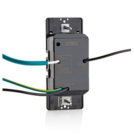 Leviton Motion Sensor Light Switch, Motion Activated, Auto-On/Auto-Off or Manual-On, 2A, No Neutral Wire Required, Single Pole, DOS02-1LI, Ivory