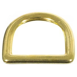 Craft County Brass D-Ring – 1 Inch (Inside) – DIY Crafting (5 Pack)