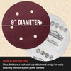ProductionShop Premium 9" Red 6-Hole Pattern 80 Grit Sanding Discs,